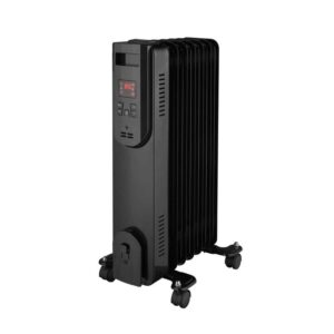 Konwin 1500W Oil Filled Radiator Space Heater Black Indoor w Remote Control