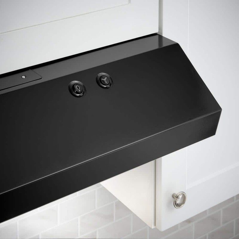 Vissani Arno 30" 240 CFM Under Cabinet Range Hood Black w Light Charcoal Filter - Image 3