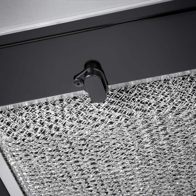 Vissani Arno 30" 240 CFM Under Cabinet Range Hood Black w Light Charcoal Filter - Image 8