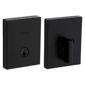 Kwikset San Clemente Iron Black Single Cylinder Rectangle Deadbolt SmartKey