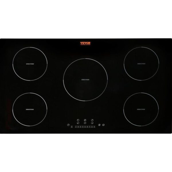VEVOR 36 in Electric Cooktop 5 Element 9200W Built In Ceramic Induction Stove