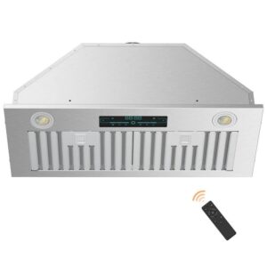 Denjol 30 in 900 CFM Convertible Ductless Insert Range Hood Stainless Steel
