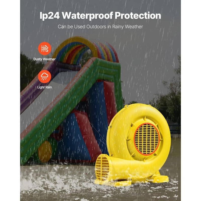 SVOPES Inflatable Blower, 12.1 in. 2 Speeds Blower Fan in. Yellow with 0.5 - Image 4