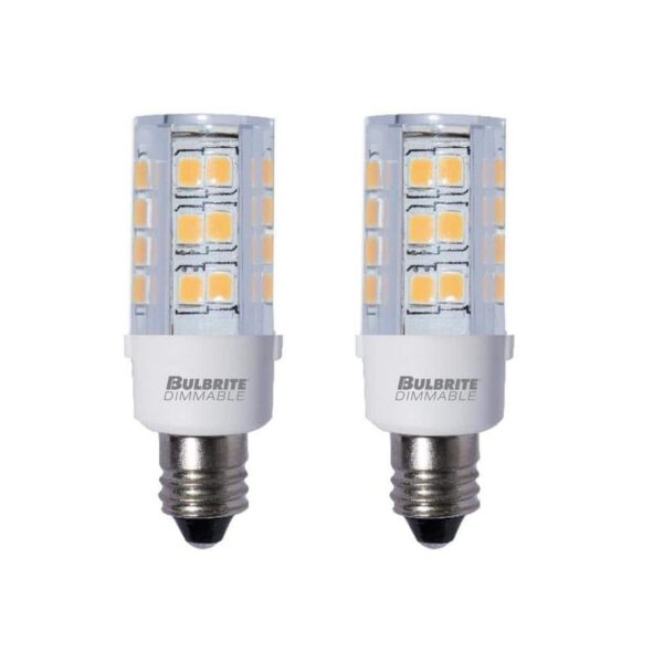 Bulbrite 35W Eq Soft White T4 E12 Candelabra LED Bulb 3000K Dimmable 12-Pack