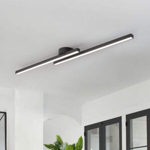 HUOKU Gratitud 35.8 in. 2-Light Matte Black LED Vanity Light Bar 6000K Cool Wht