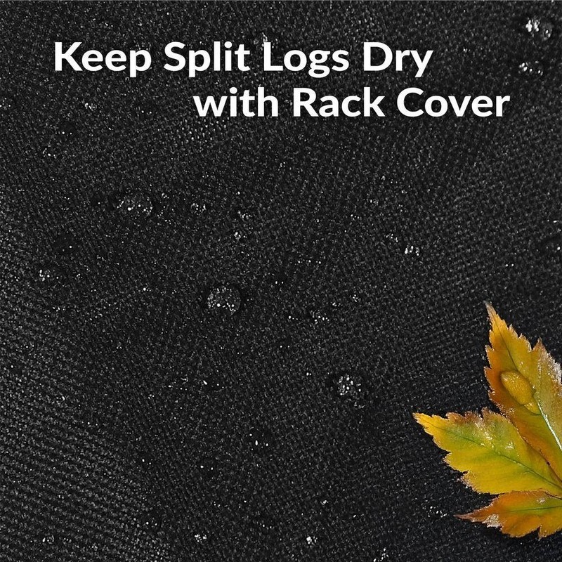 Sunnydaze 4 ft. Black Steel Firewood Log Rack with Cover - Image 6