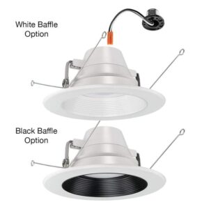 Commercial Electric 6" 30 Opt Integrated LED Recessed Light Trim Adj CCT Wet Rat