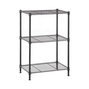 mzg 3 Tier Steel Wire Garage Storage Shelving 18x26x12 Grey
