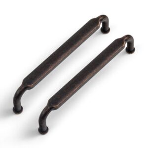 Goo-Ki 12-Pack Distressed 5 in. (128mm) Vintage Antique Oil Rubbed Bronze 12PK