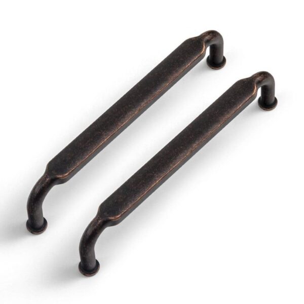 Goo-Ki 12-Pack Distressed 5 in. (128mm) Vintage Antique Oil Rubbed Bronze 12PK