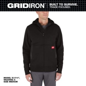 Milwaukee Men's 2X-Large Black GRIDIRON Full-Zip Hoodie