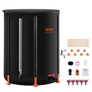 VEVOR Collapsible Rain Barrel, 100 Gal./380 l Portable Water Tank, PVC Rainwater