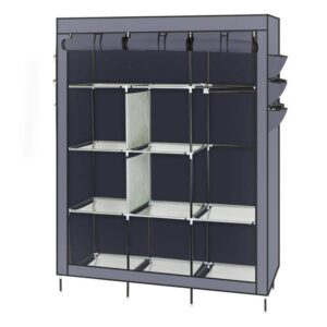 Karl home 68.9 in. H x 50 in. W x 17.7 in. D Gray nonwovens Portable Closet