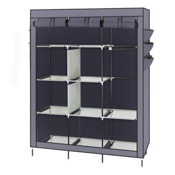 Karl home 68.9 in. H x 50 in. W x 17.7 in. D Gray nonwovens Portable Closet