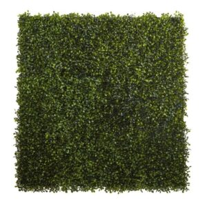 Nearly Natural 12x10 in Artificial Boxwood Hedge Panel Mat Set of 12