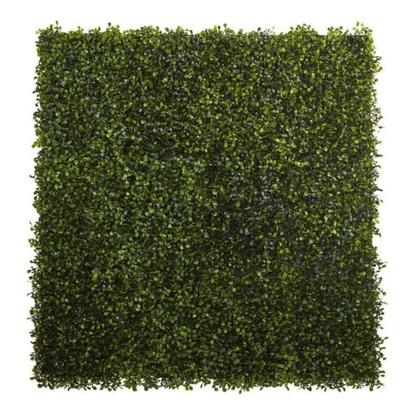 Nearly Natural 12x10 in Artificial Boxwood Hedge Panel Mat Set of 12