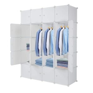 Karl home White Plastic Clothes Rack 55.91 in. W x 70.08 in. H