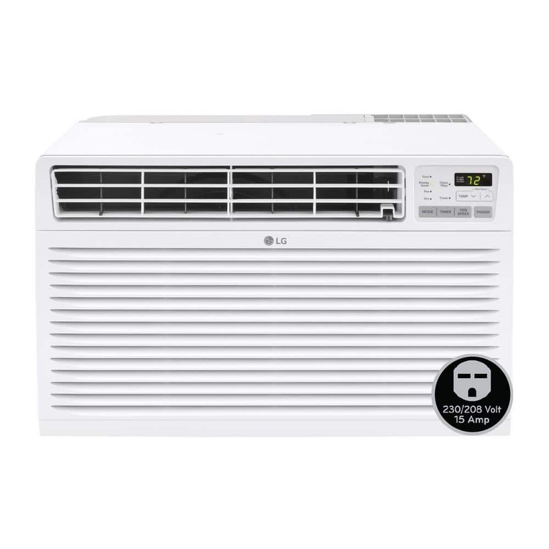 LG 9800 BTU 230V Through Wall Air Conditioner w/ Remote Dehumidifier White