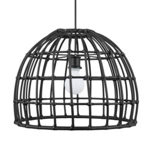 Hampton Bay Harper Hills 16 in 1-Light Black Outdoor Hanging Pendant Light