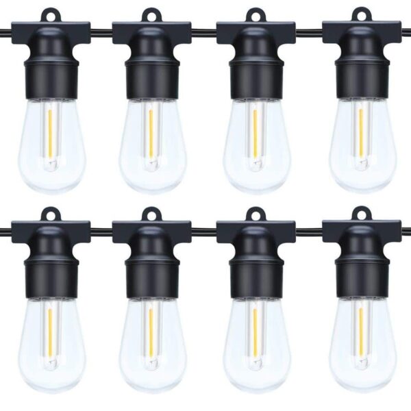 walsport Outdoor/Indoor 95 ft. Plug-In Warm White LED String Rope Lights w/Bulbs