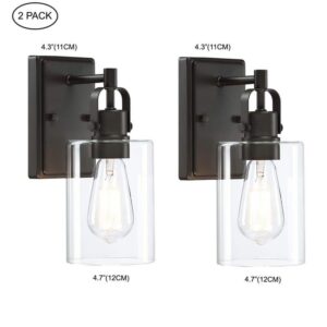 Hukoro 2-Pack 4. 7-in. 1-Light Bronze Vanity Light
