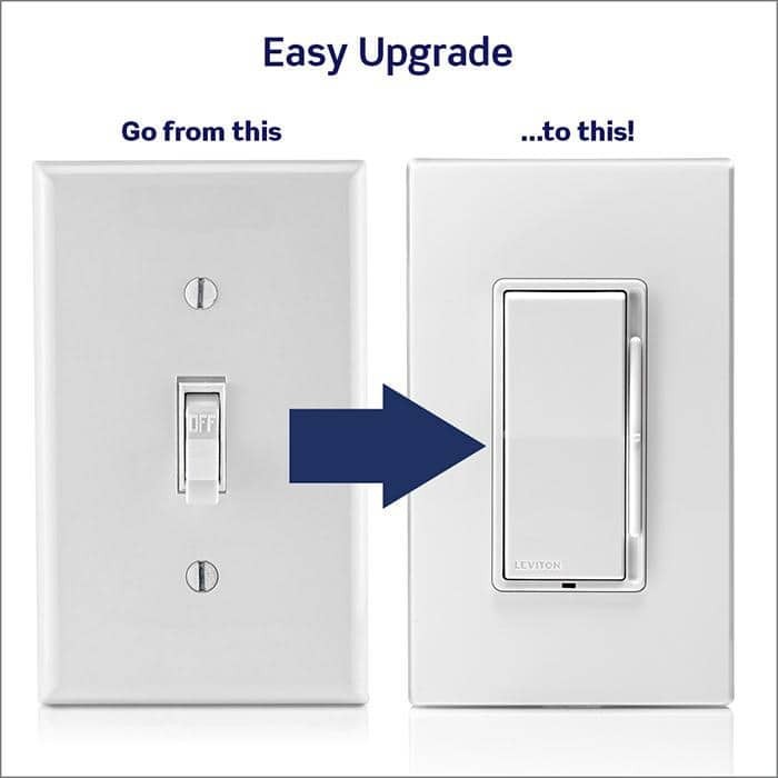 Leviton Decora 600-Watt Single-Pole/3-Way Universal Rocker Slide Dimmer, White - Image 9