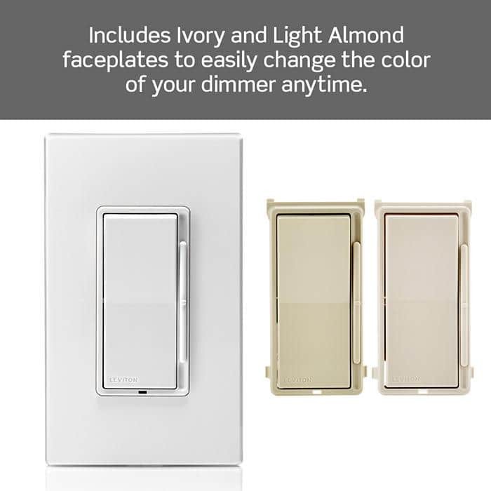 Leviton Decora 600-Watt Single-Pole/3-Way Universal Rocker Slide Dimmer, White - Image 13