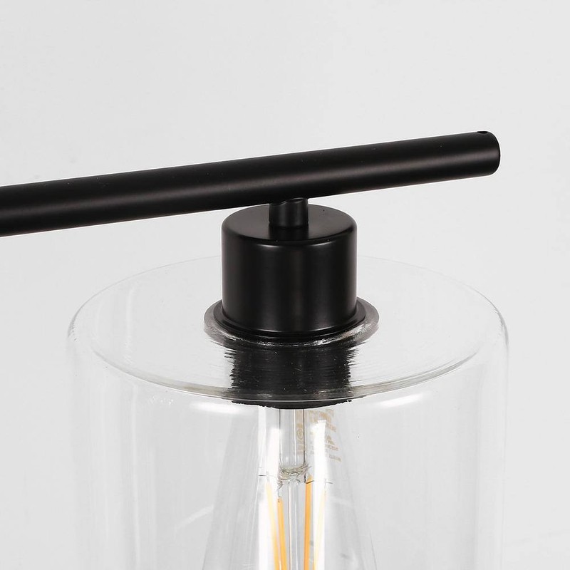 YANSUN 3-Light Matte Black Island Pendant with Clear Glass Shades - Image 6