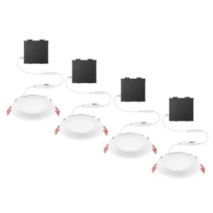 Commercial Electric Premium 4" LED 2-Level Lumen Baffle Canless Recessed 4-Pack
