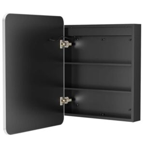 HOMEIBRO 24"x30" Silver Bathroom Medicine Cabinet w/ Mirror Recessed or Surface