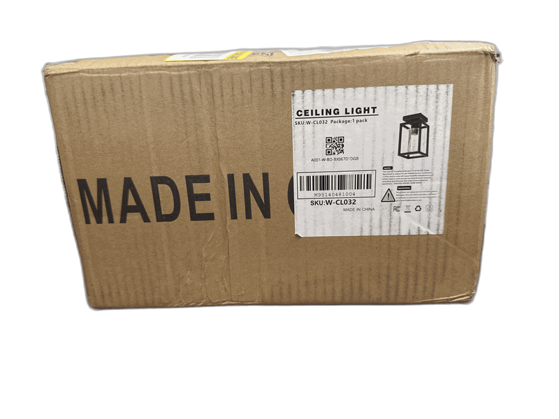 YANSUN 5.51" 1-Light Black Farmhouse Industrial Cage Semi Flush Mount - Image 8