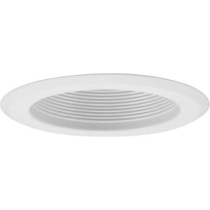 Progress Lighting 5" PAR30 Satin White Step Baffle Recessed Trim for 5" Housing