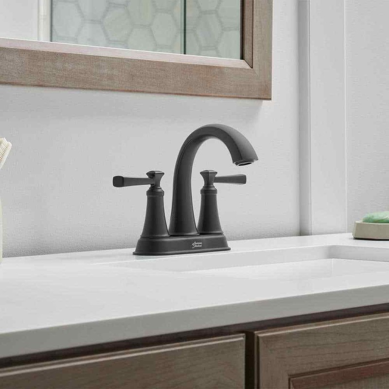 American Standard Rumson 4 in. Centerset 2-Handle Bathroom Faucet in Matte Black - Image 2