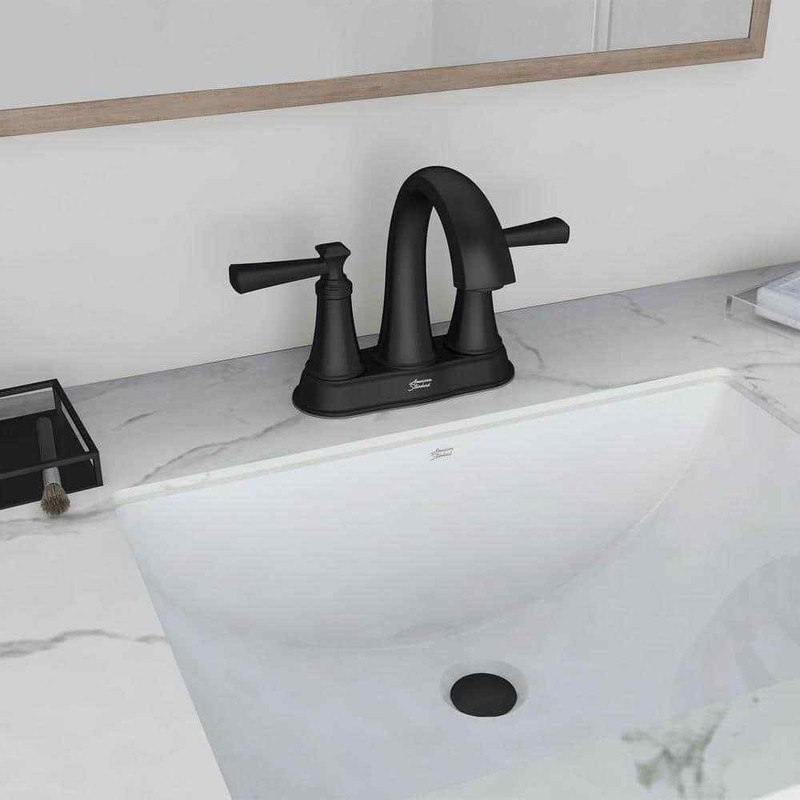 American Standard Rumson 4 in. Centerset 2-Handle Bathroom Faucet in Matte Black - Image 3