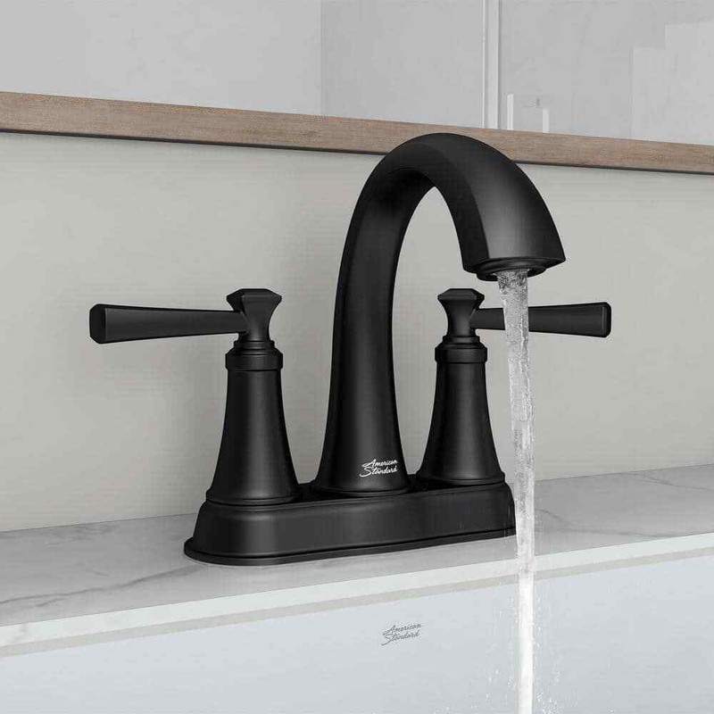 American Standard Rumson 4 in. Centerset 2-Handle Bathroom Faucet in Matte Black - Image 4