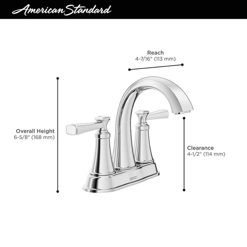 American Standard Rumson 4 in. Centerset 2-Handle Bathroom Faucet in Matte Black - Image 6