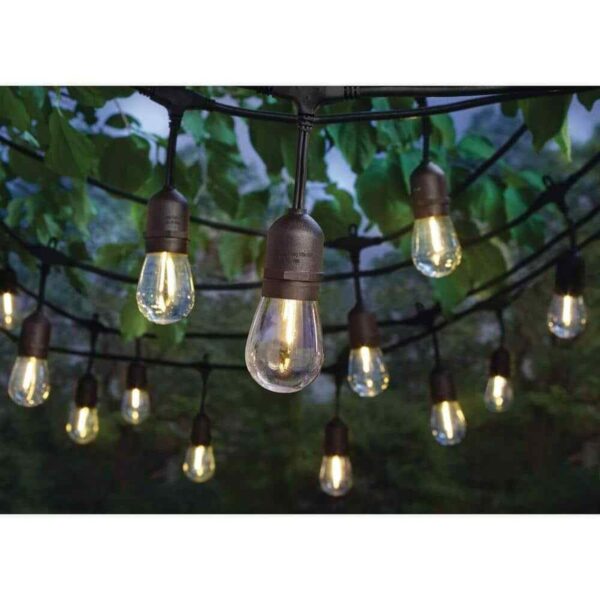 Hampton Bay 24-Light 48 ft. Indoor/Outdoor String Light with S14 Single Filament