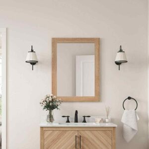 Glacier Bay Huckleberry 24 in. W x 32 in. H Rectangular Framed Wall Mount Bathro