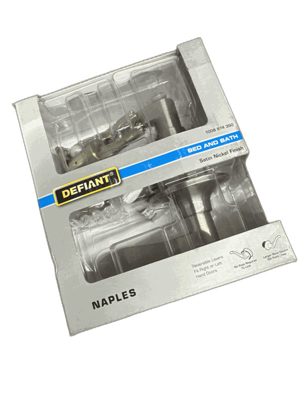 Defiant Naples Satin Nickel Bed/Bath Door Lever - Image 9