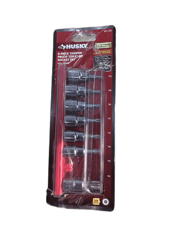 Husky 3/8 in. Drive Tamper Proof Torx Bit Socket Set (8-Piece) MISSING