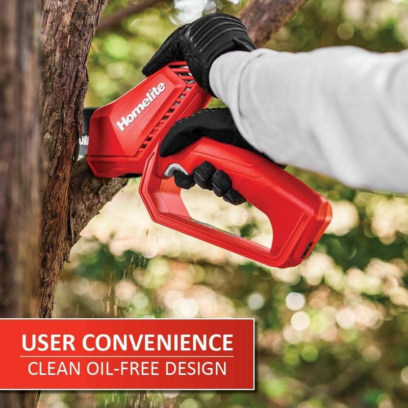 Homelite 12V 6" Battery Pruning Mini Chainsaw w/Internal 2.5Ah Battery & Charger - Image 5