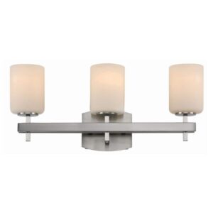 Bel Air Lighting Fairfield 22" 3-Light Brushed Nickel Vanity Light Frosted Glass