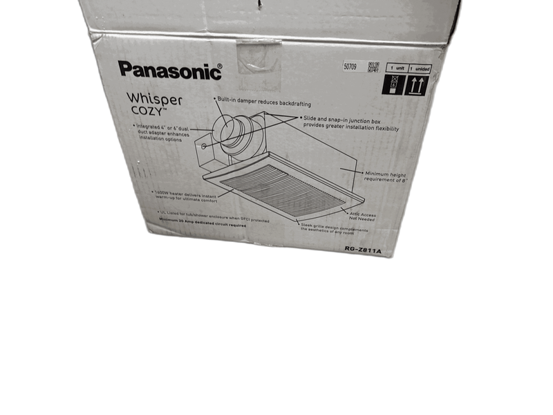 Panasonic Whisper Cozy DC 80/110 CFM Ceiling Exhaust Fan/Heater NO COVER - Image 8