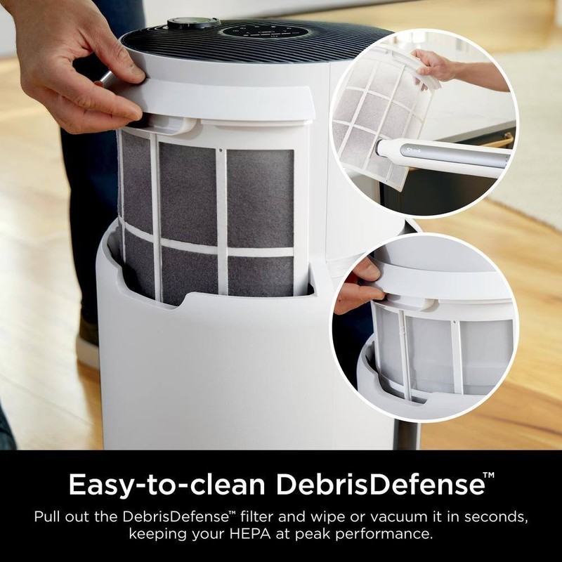 Shark NeverChange HEPA Tower Air Purifier 1400 sq ft White Odor Neutralizing - Image 12