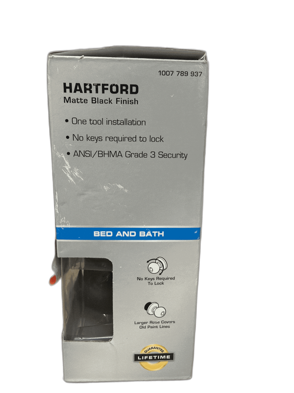 Defiant Hartford Matte Black Bed/Bath Door Knob - Image 6