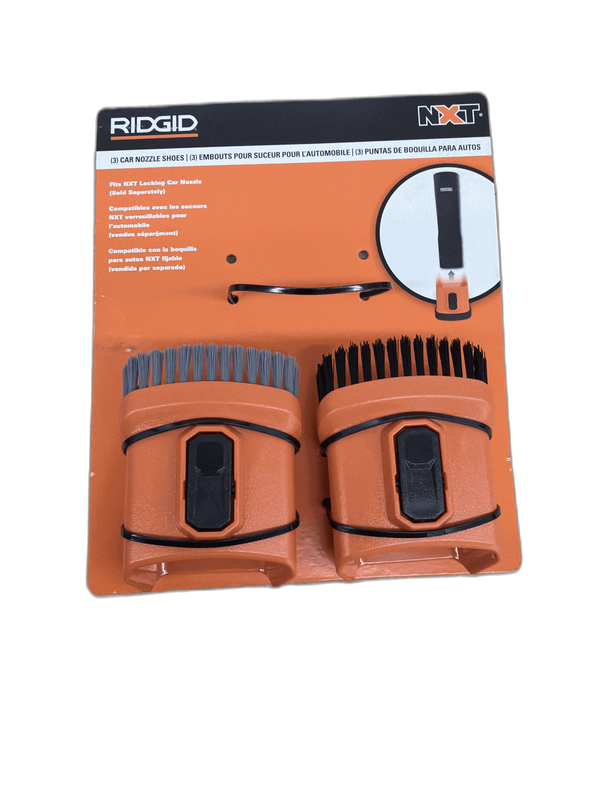 RIDGID 2-1/2 in. SK0300 NXT Car Nozzle Hard, Soft, Rubber Bristle Shoe Kit Shop