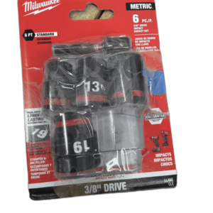 Milwaukee SHOCKWAVE 3/8" Drive Metric 6 Point Impact Socket (5-Piece) MISSING 17