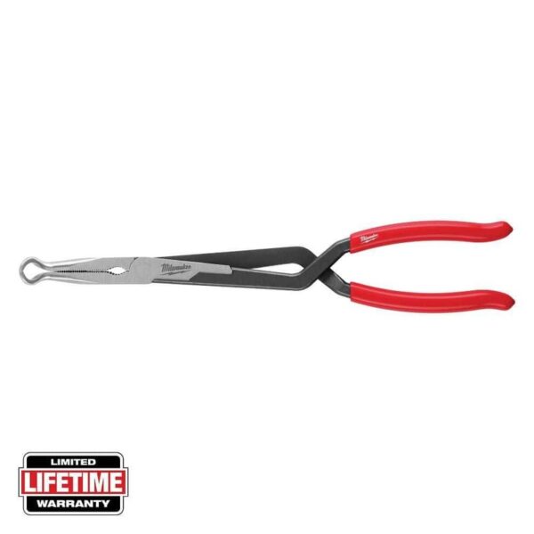 Milwaukee 13" Long Needle Nose Pliers w/1/2" Hose Grip and Slip Resistant Grip