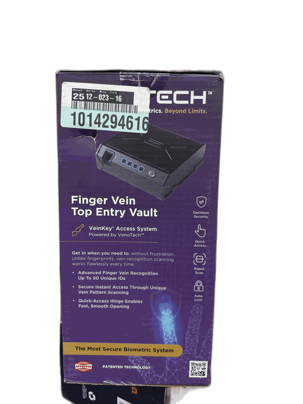 VenoTech Biometric Top Entry Vault Safe Finger Vein Recognition Matte Black - Image 15