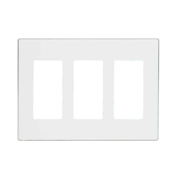 Leviton 3-Gang Gray Rocker Screwless Wall Plate Polycarbonate 80311-GY (1-Pack)